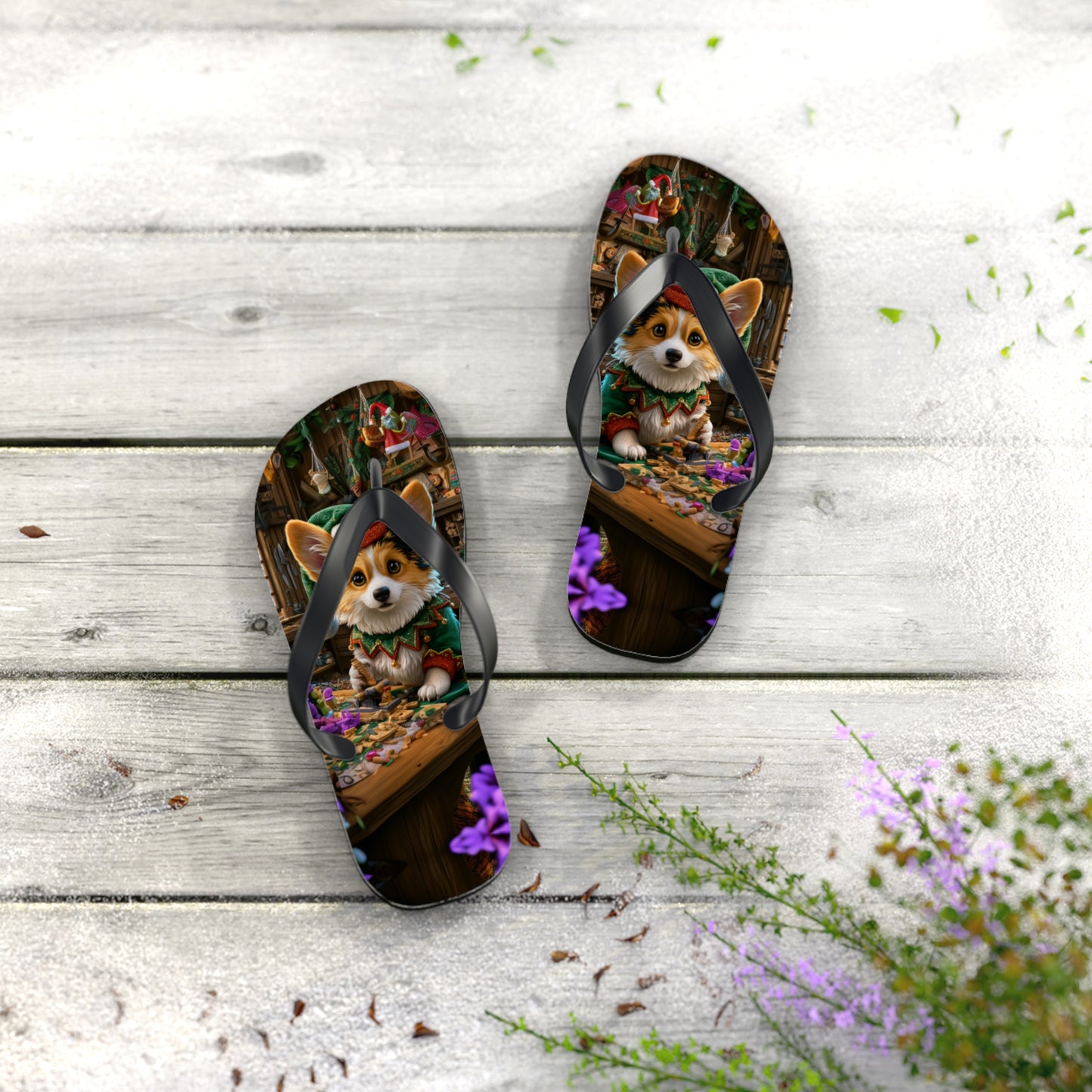 Santa's Little Helper Flip-Flops