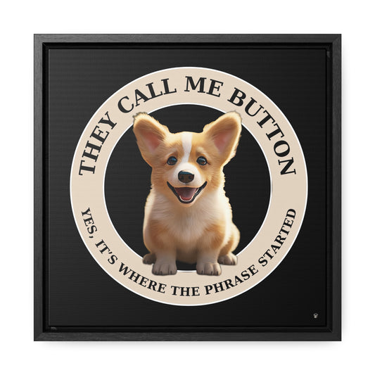 Cute as a Button - Framed on Canvas