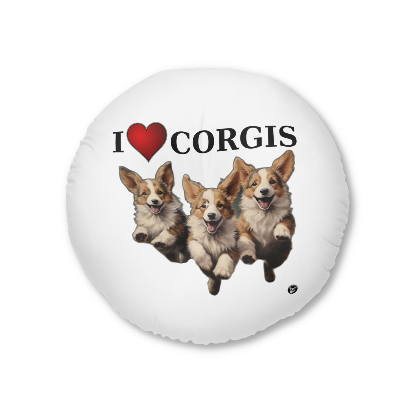 I Heart Corgis in White - Floor Pillow