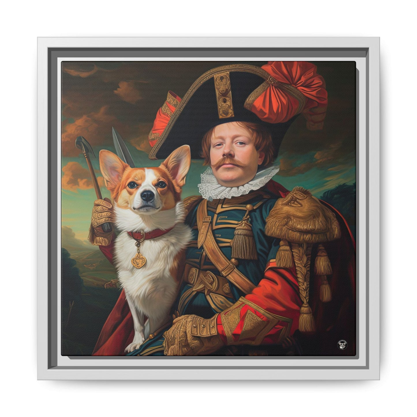 First Royal Corgi on Canvas