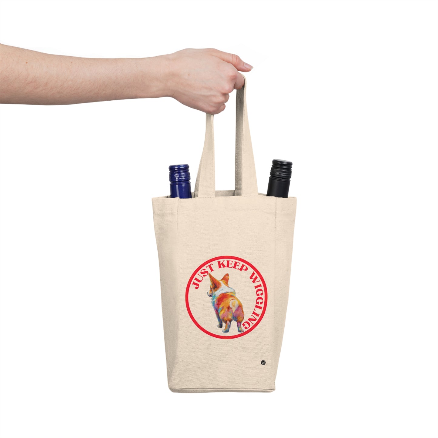 Just Keep Wiggling - Double Wine Bottle Tote Bag