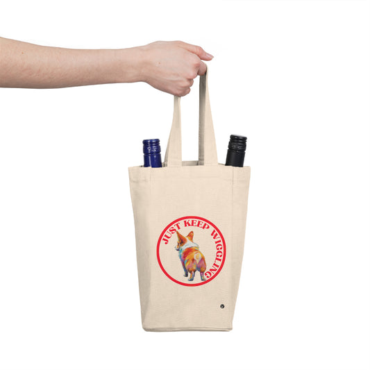 Just Keep Wiggling - Double Wine Bottle Tote Bag