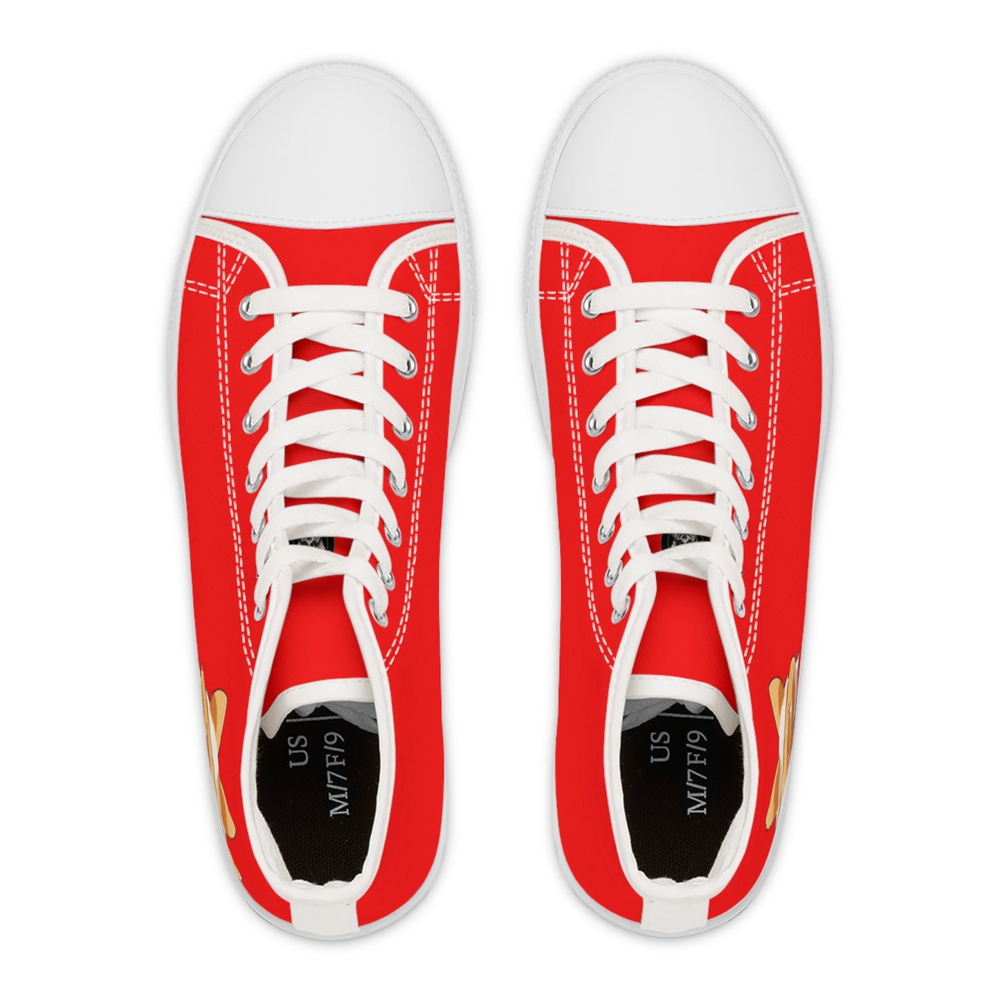 Booty Call Corgi Pop Art Women's High Top Casual Red Canvas Sneakers