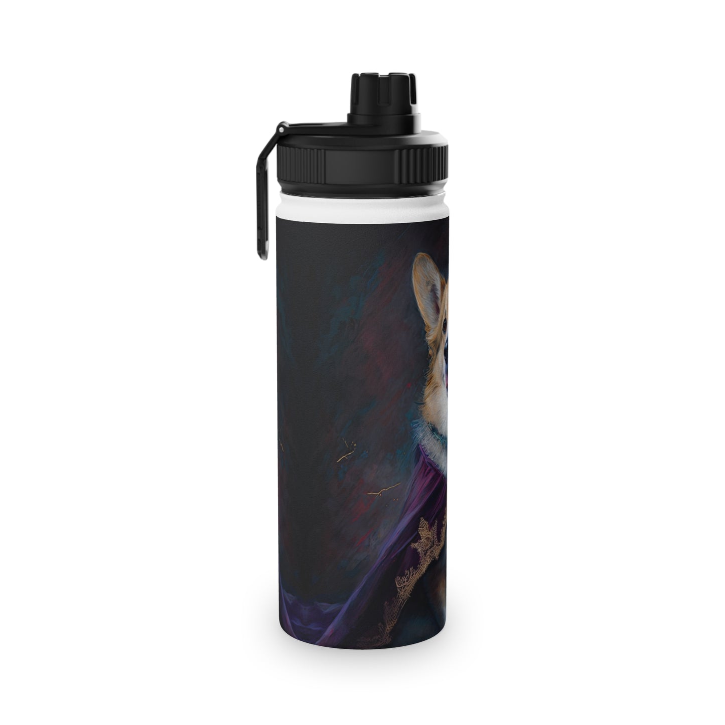 Corgi Royalty - Water Bottle with Sport Lid
