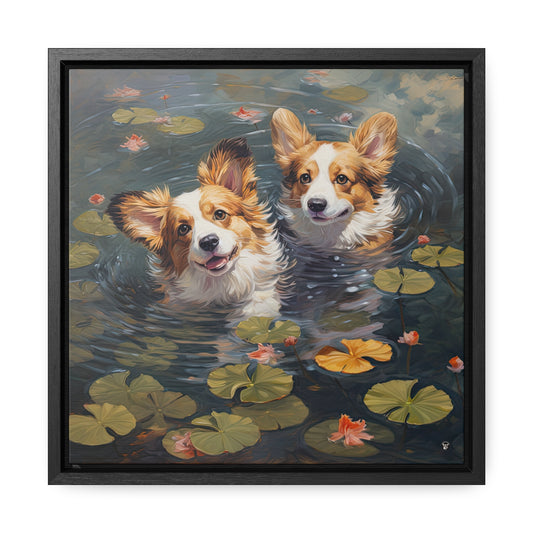 Pond Pups - Framed on Canvas