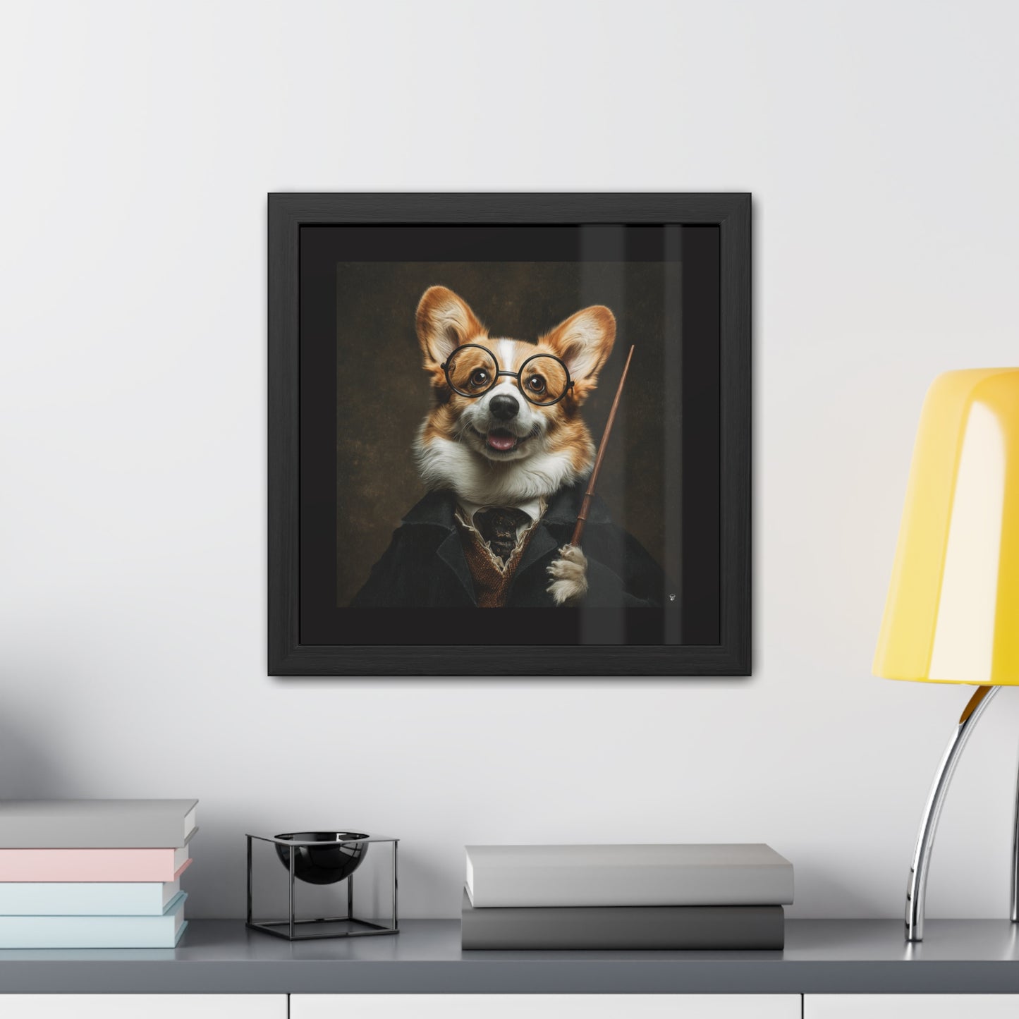 Corgi Potter Framed Print