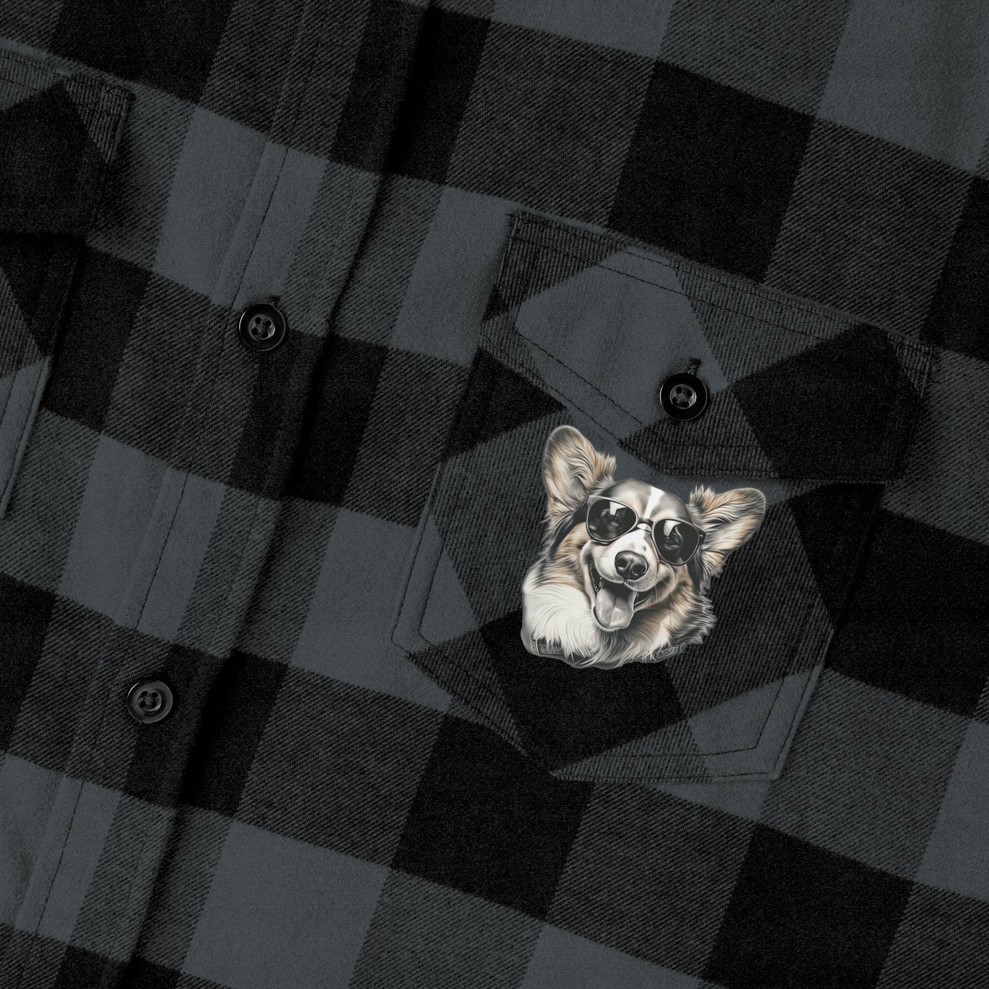 Corgi Cool - Flannel Shirt