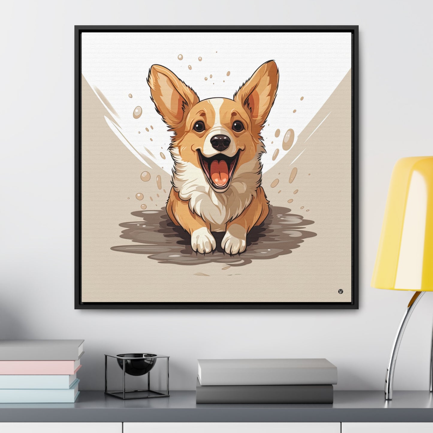 Corgi Cuteness - Framed on Canvas