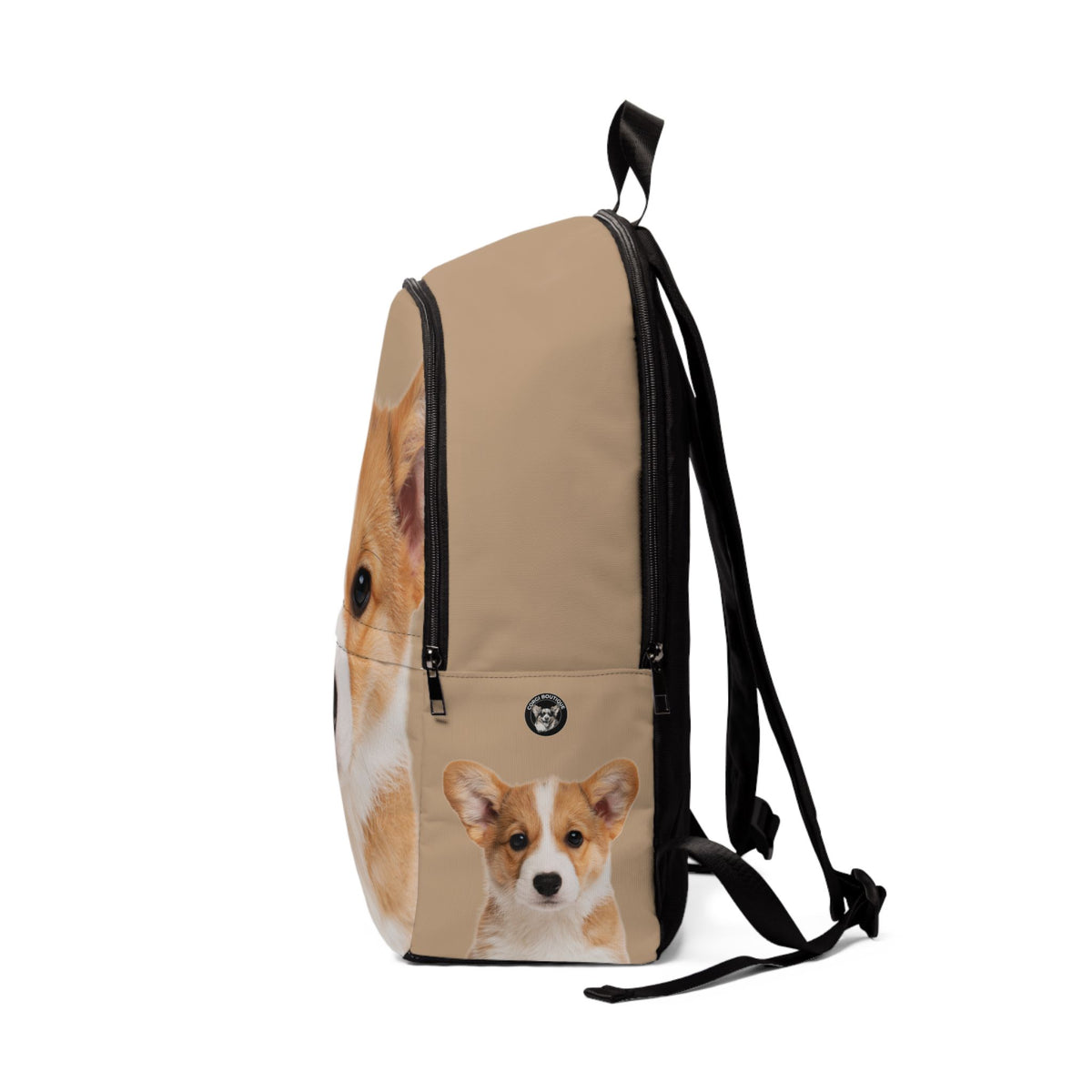 Delightfully Precious Corgi Puppy Backpack — Tan Corgi Rucksack