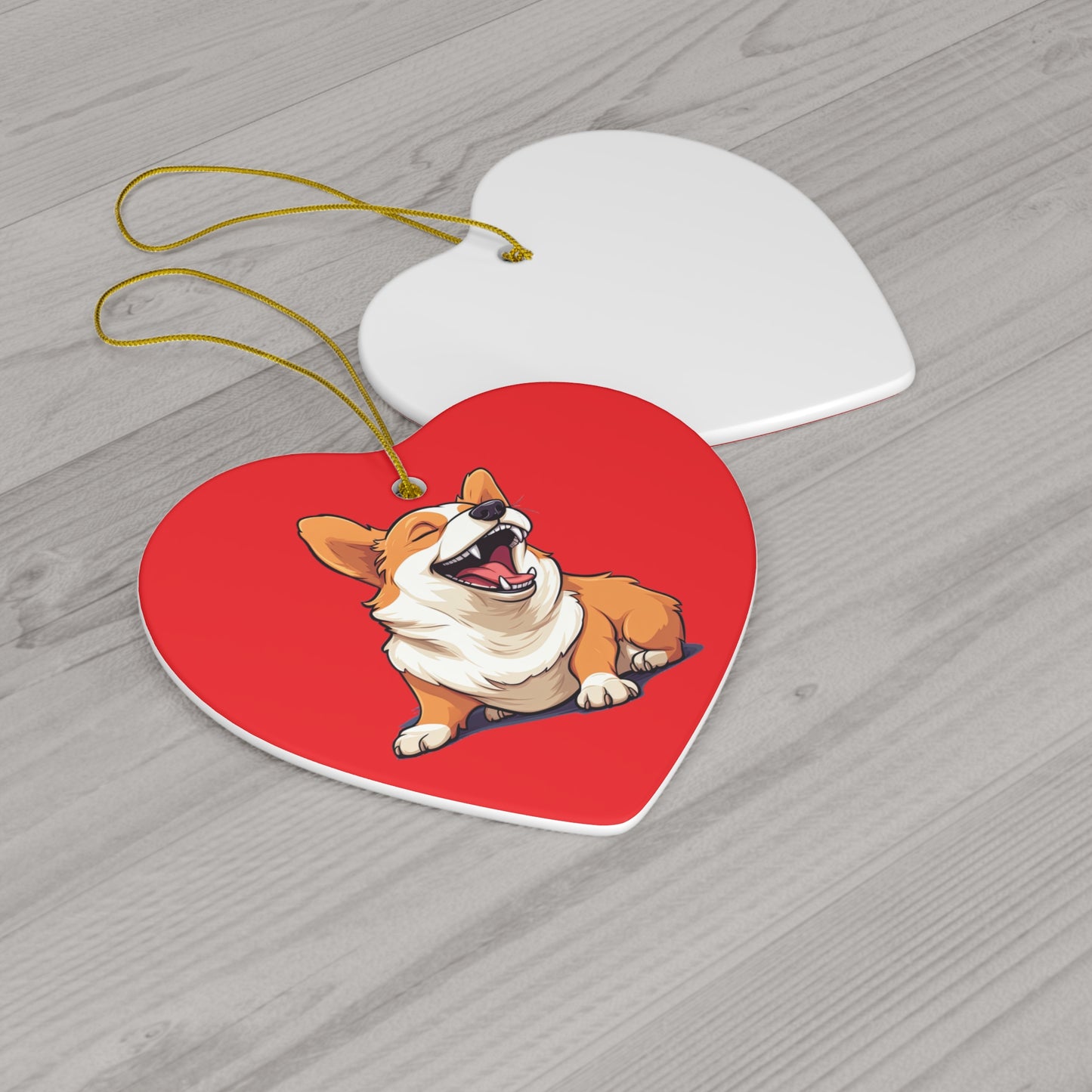 Comical Corgi - Ceramic Ornament