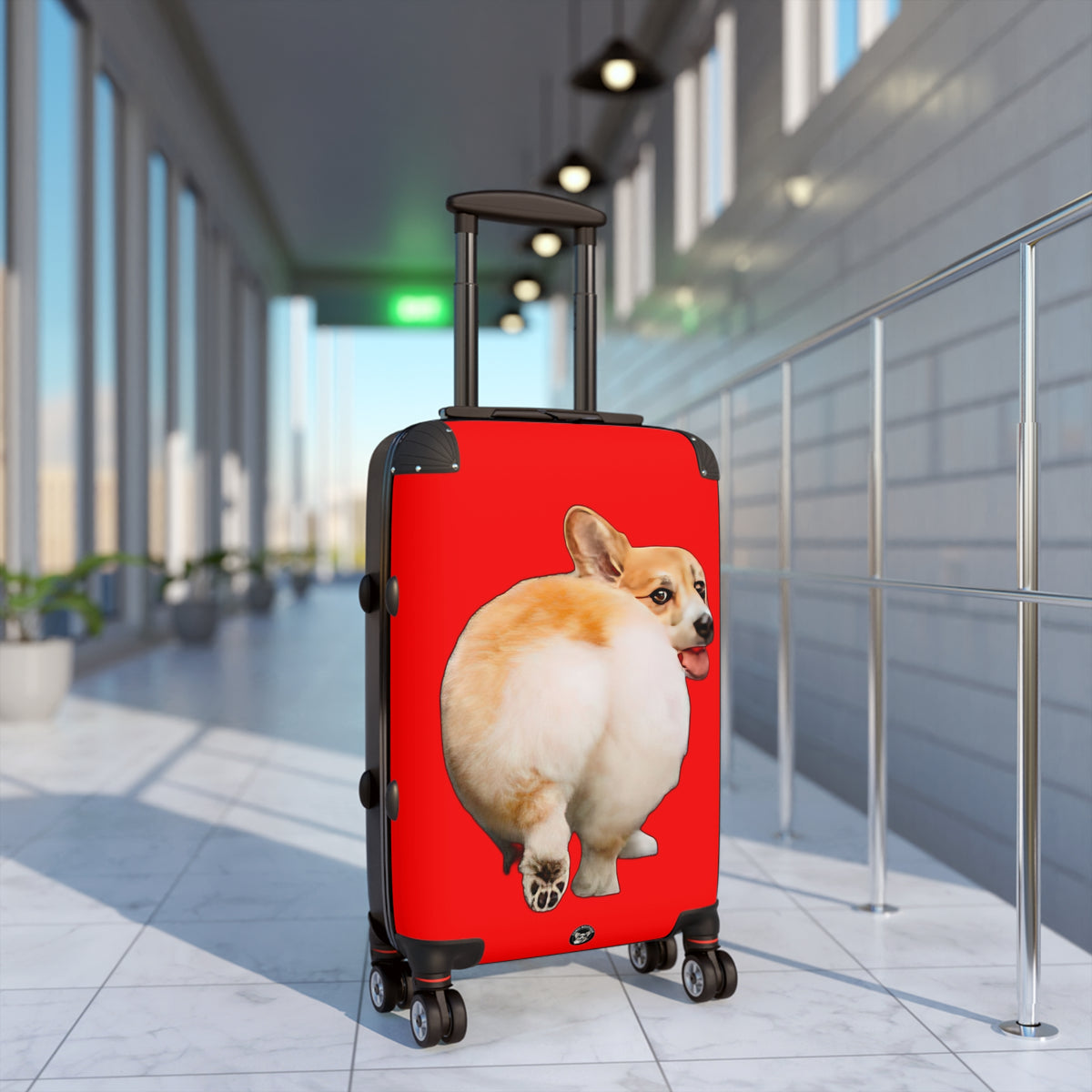 Baby Got Back Corgi Butt Strut Suitcases — Fun Red Luggage