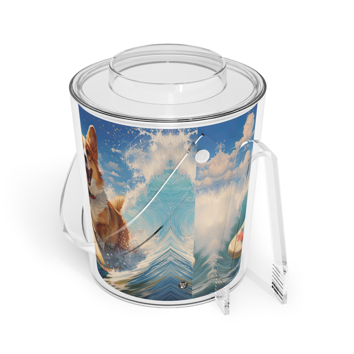 Cowabunga Corgi - Ice Bucket with Tongs
