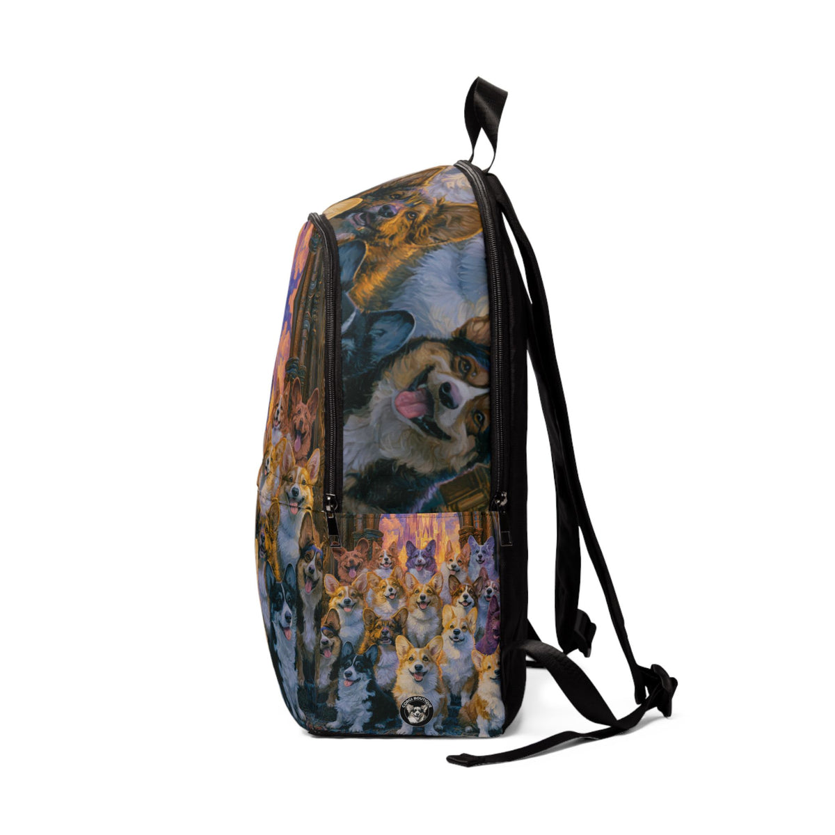 Pearly Gates the Corgis Await Backpack — Heavenly Corgi Rucksack