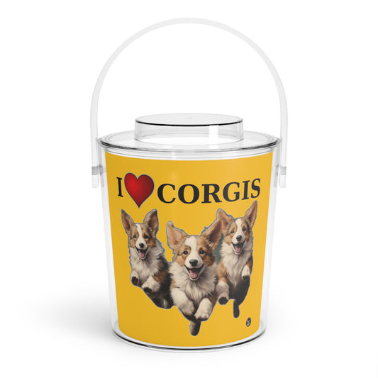 I Heart Corgis - Ice Bucket with Tongs