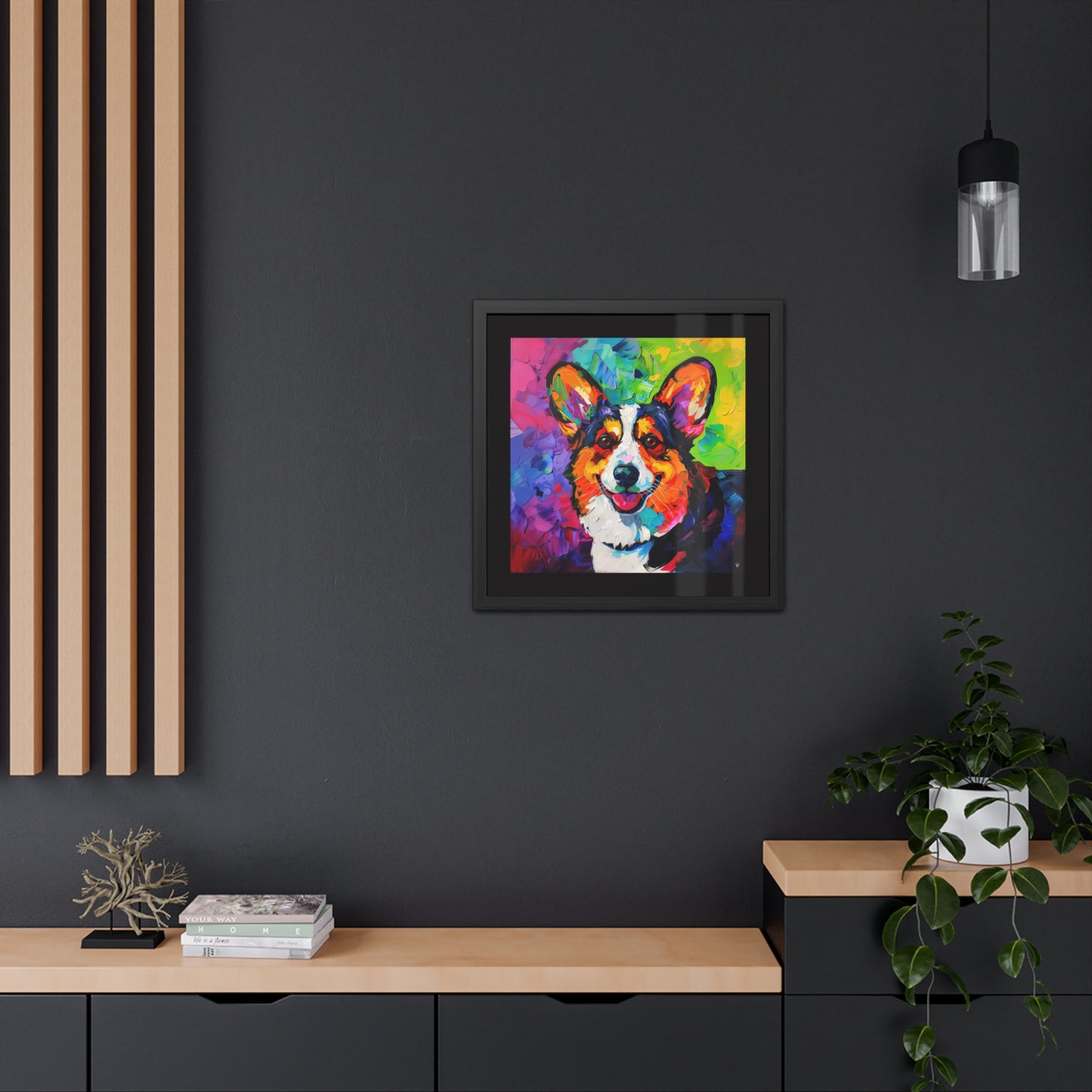 Color Me Corgi Framed Print