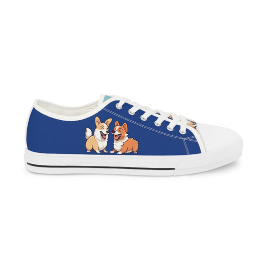 Corgi Couple - Men's Low Top Sneakers