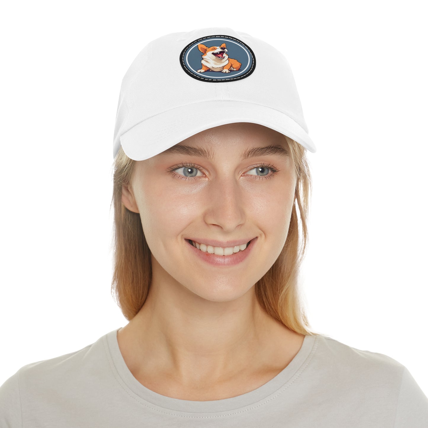 Comical Corgi - Cap with Leather Patch