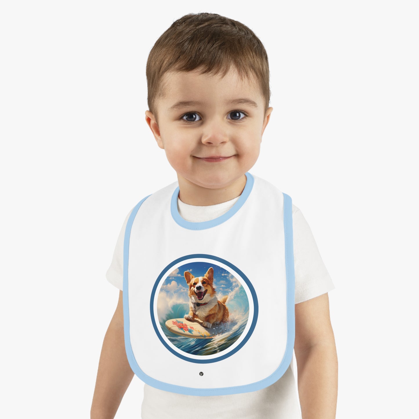 Cowabunga Corgi - Baby Bib
