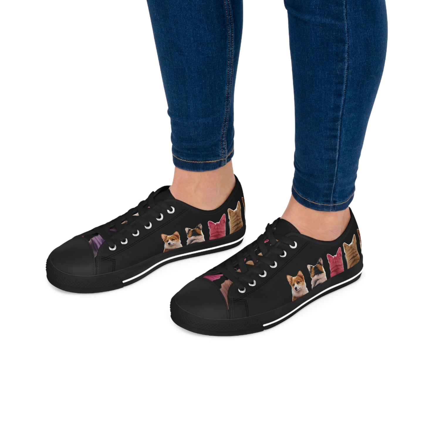 Corgi Reflection - Women's Low Top Sneakers