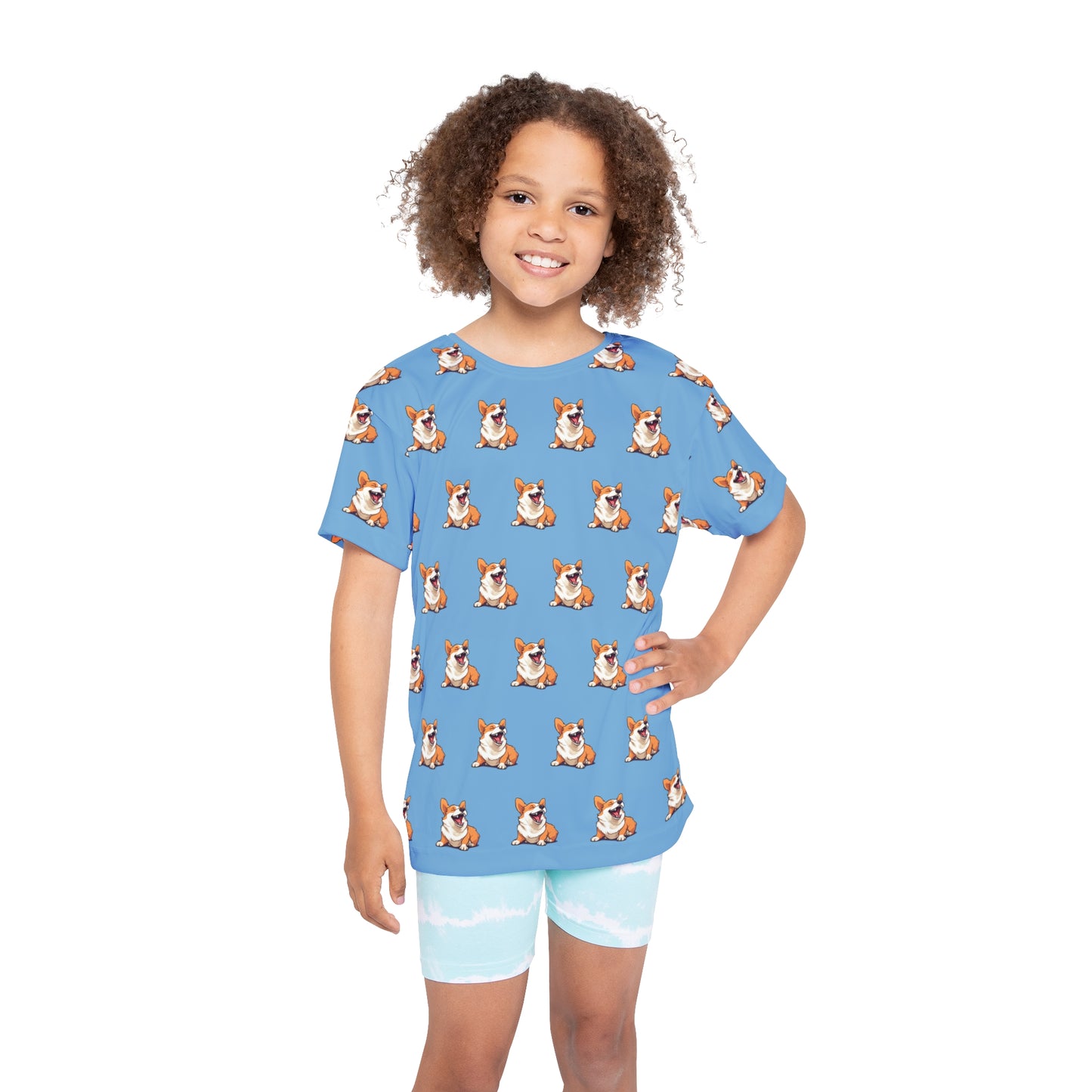 Comical Corgi Kid's Sports Tee