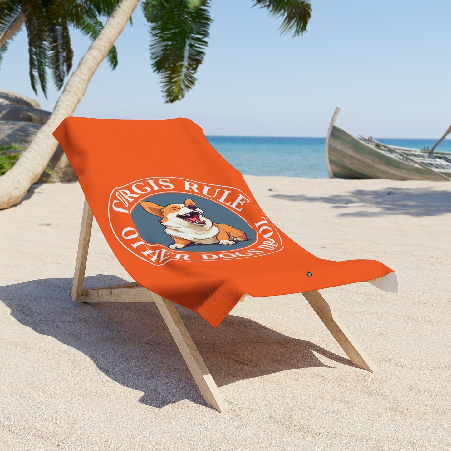 Corgis Rule...Other Dogs Drool - Beach Towel