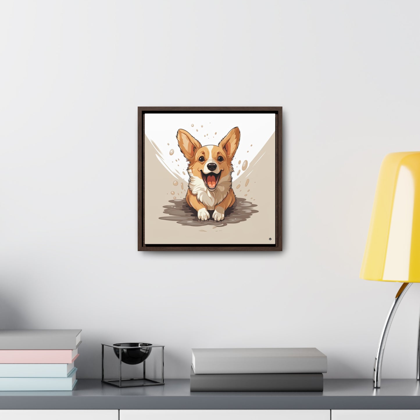 Corgi Cuteness - Framed on Canvas