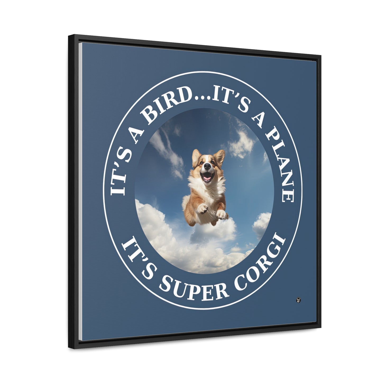 Super Corgi - Framed on Canvas