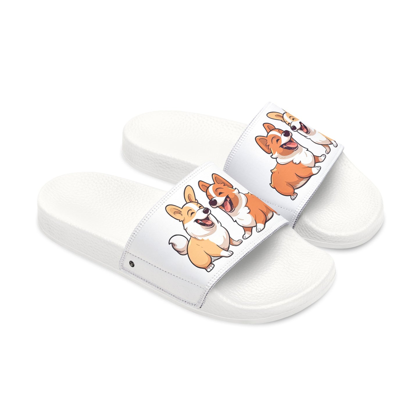 Corgi Couple - Men's Slide Sandals