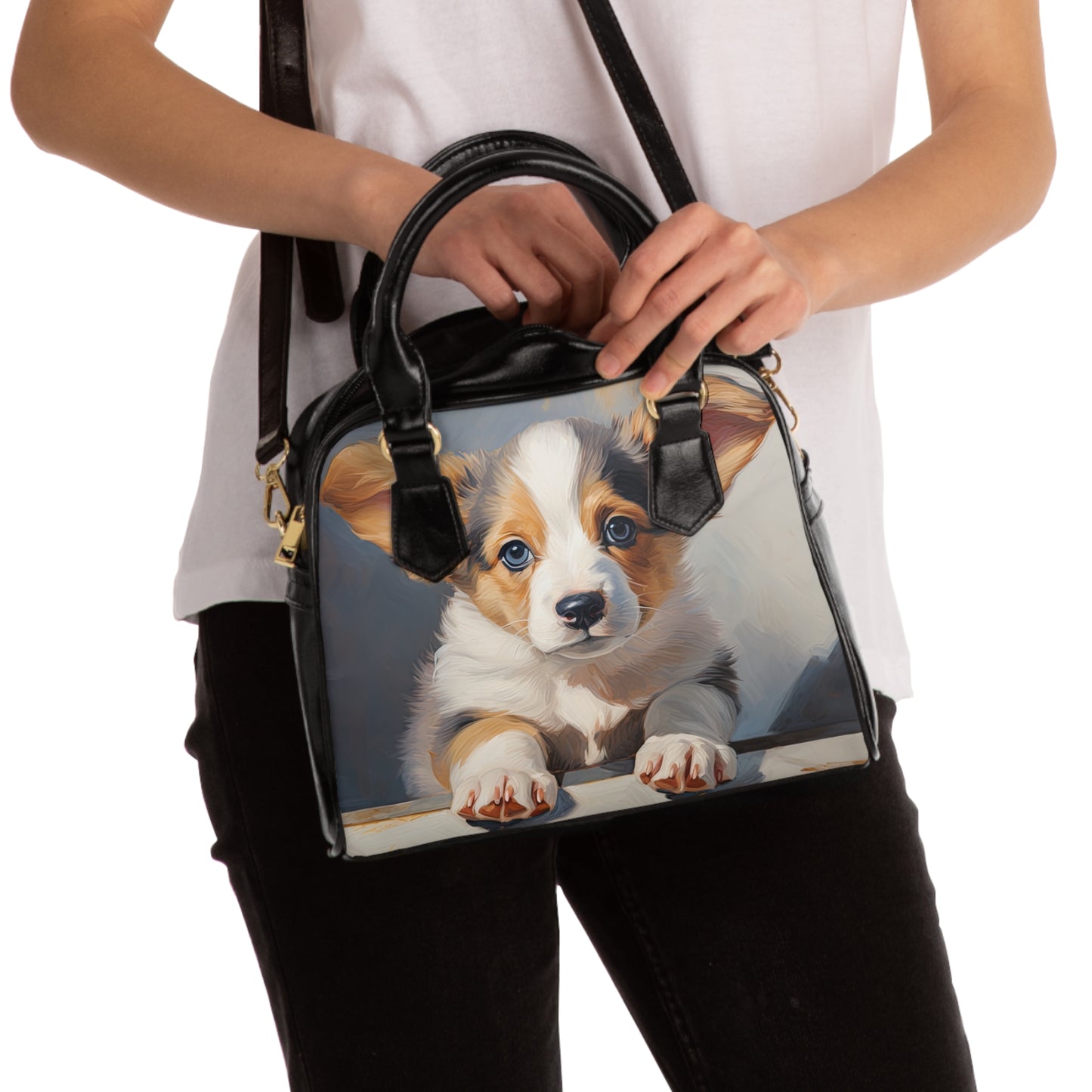 Puppy Portrait - Handbag w/Removable Shoulder Strap