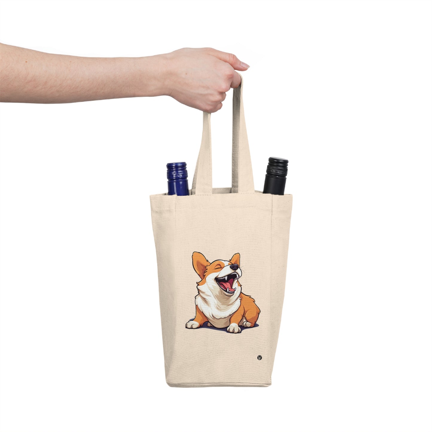 Comical Corgi - Double Wine Bottle Tote Bag