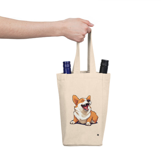 Comical Corgi - Double Wine Bottle Tote Bag