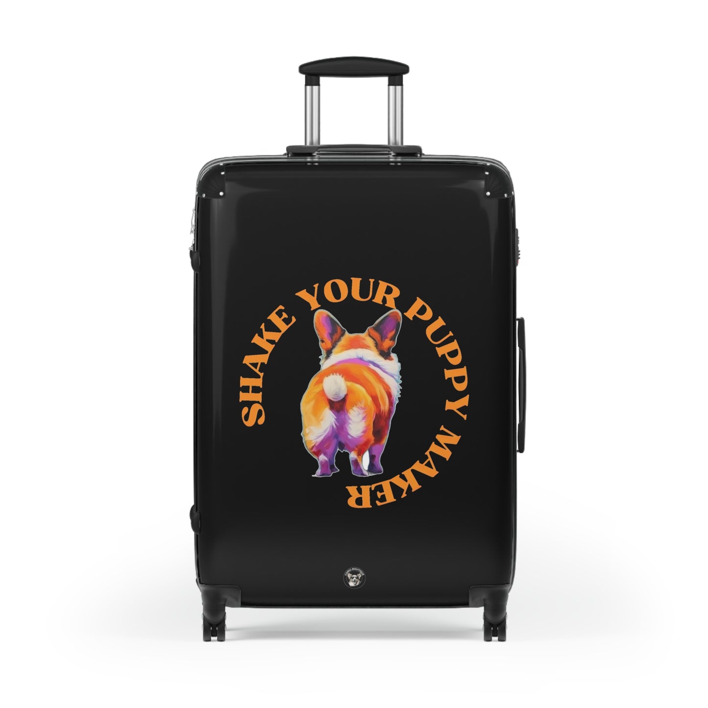 Shake Your Puppy Maker Travel Suitcases — Corgi Butt Rolling Luggage
