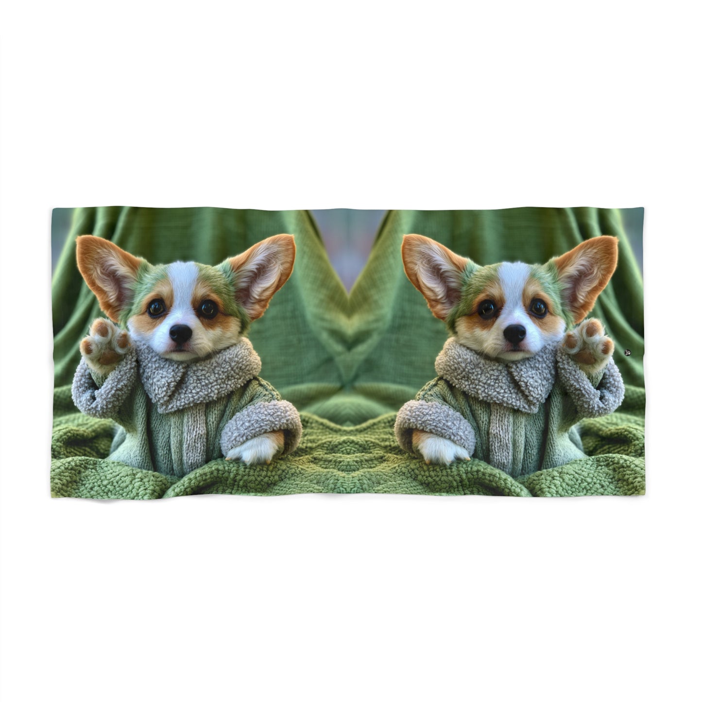 Grogu the Corgi Beach Towel