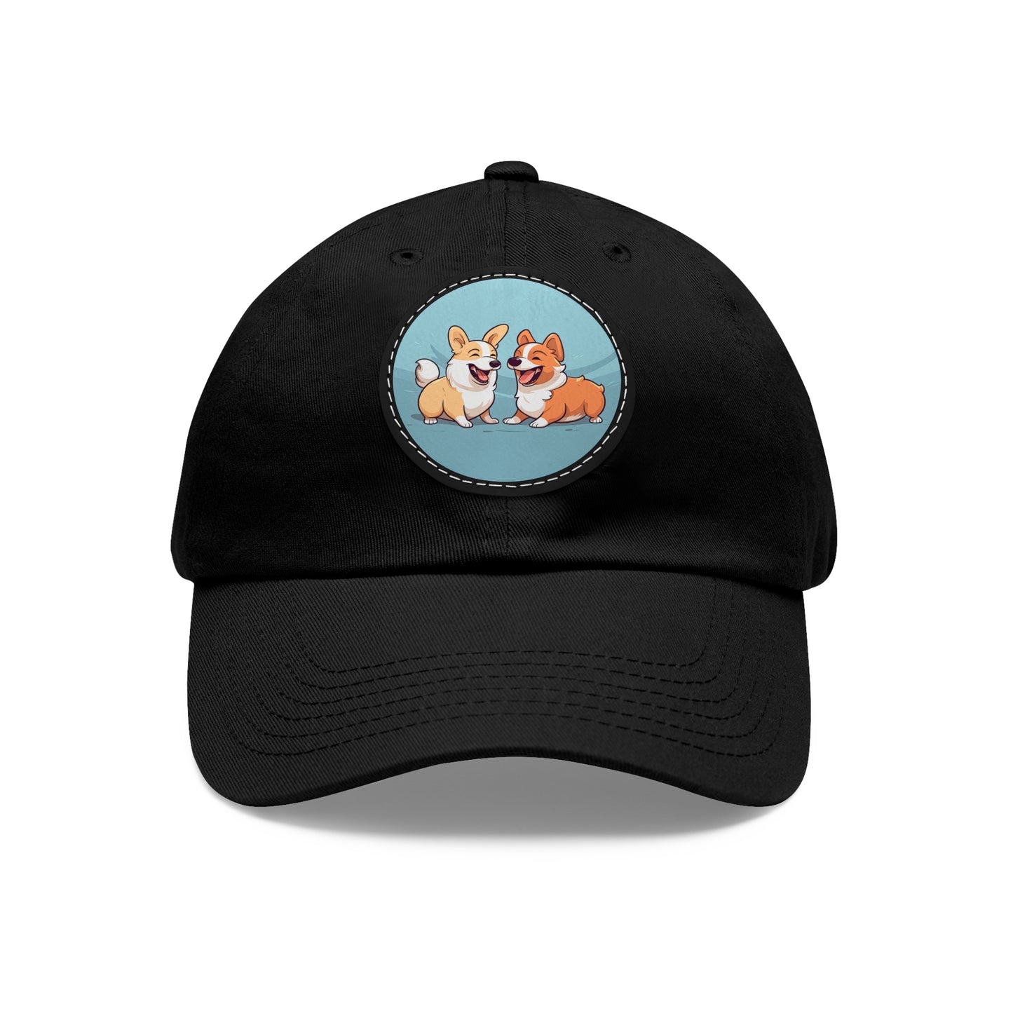 Corgi Couple - Cap with Leather Patch
