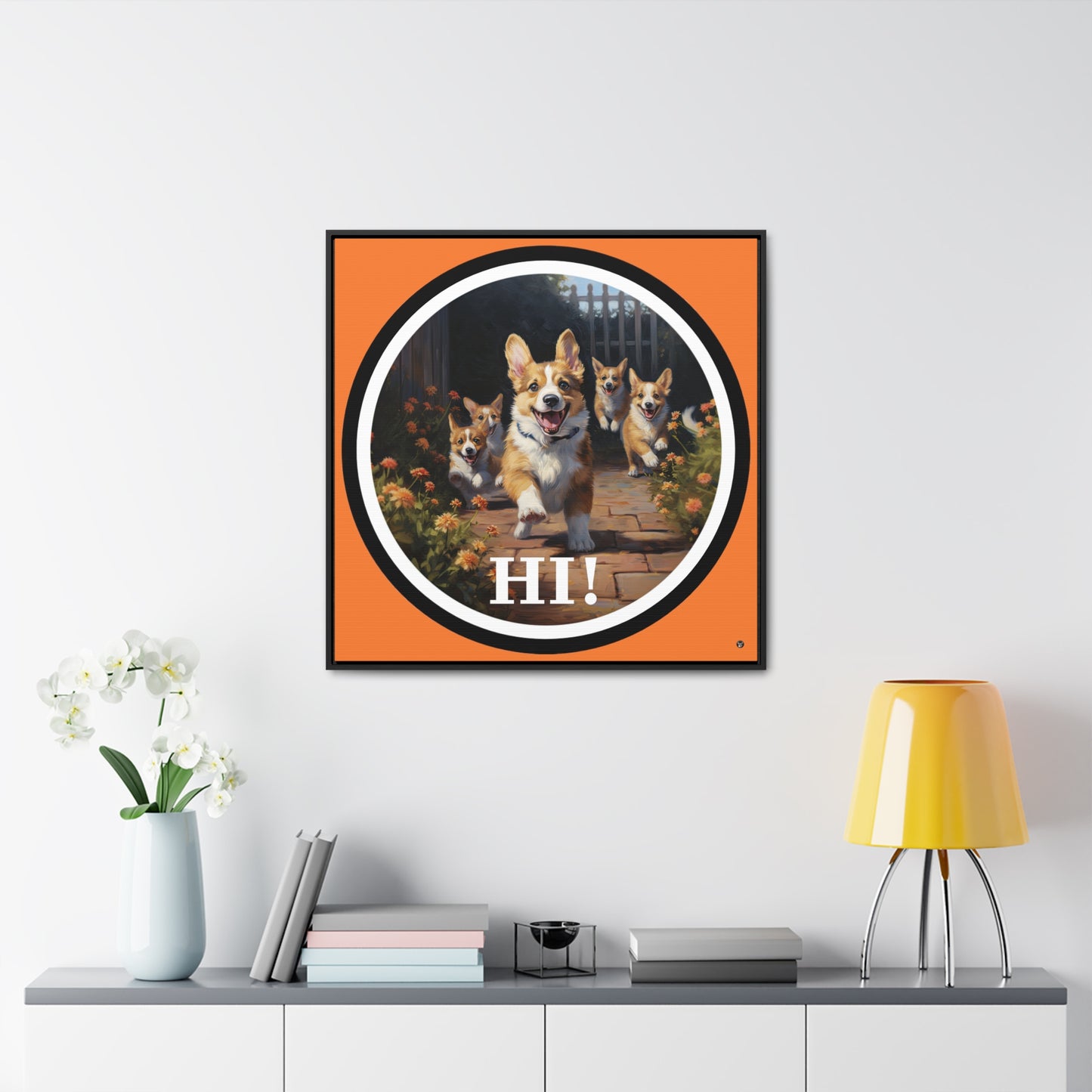Hi! - Framed on Canvas
