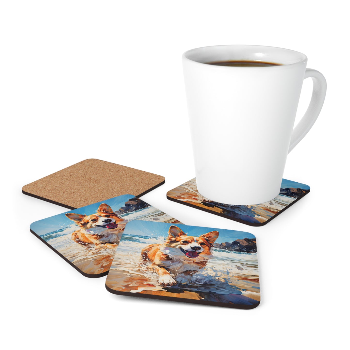 Coastal Corgi - Coasters