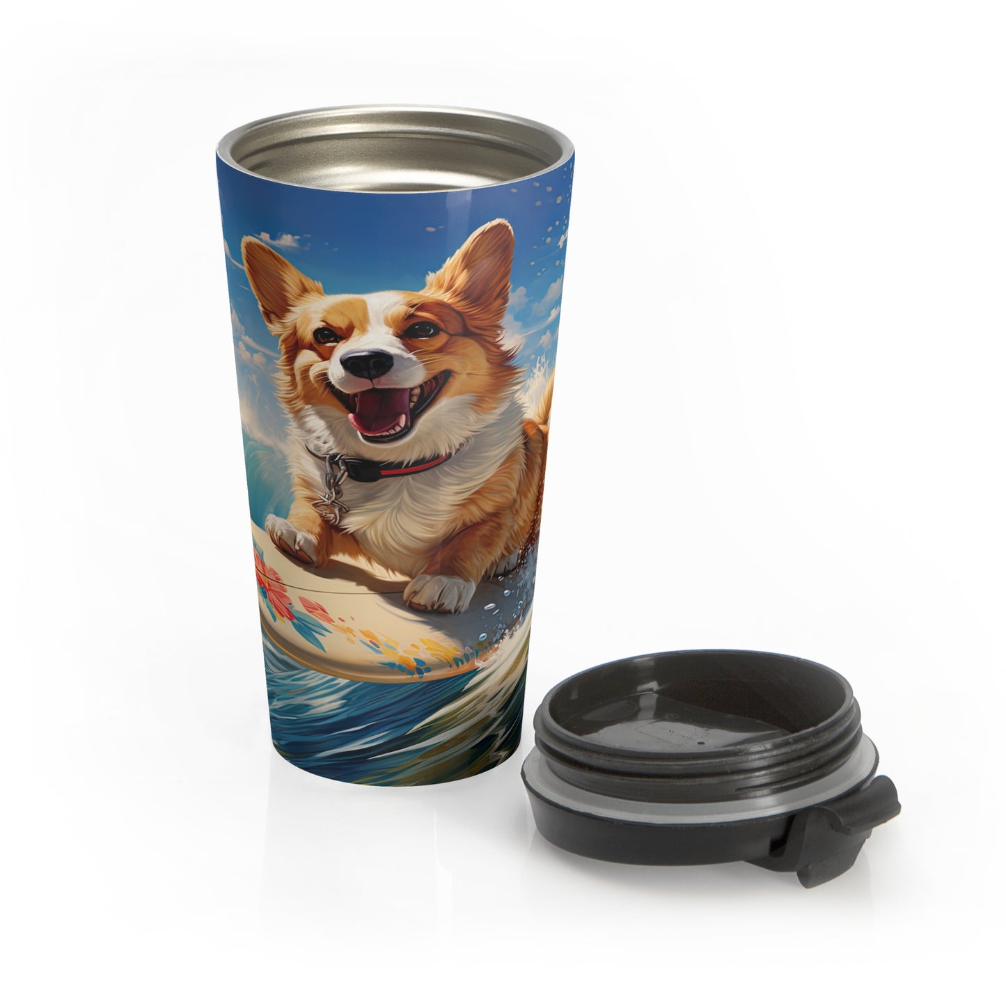 Cowabunga Corgi - Travel Mug