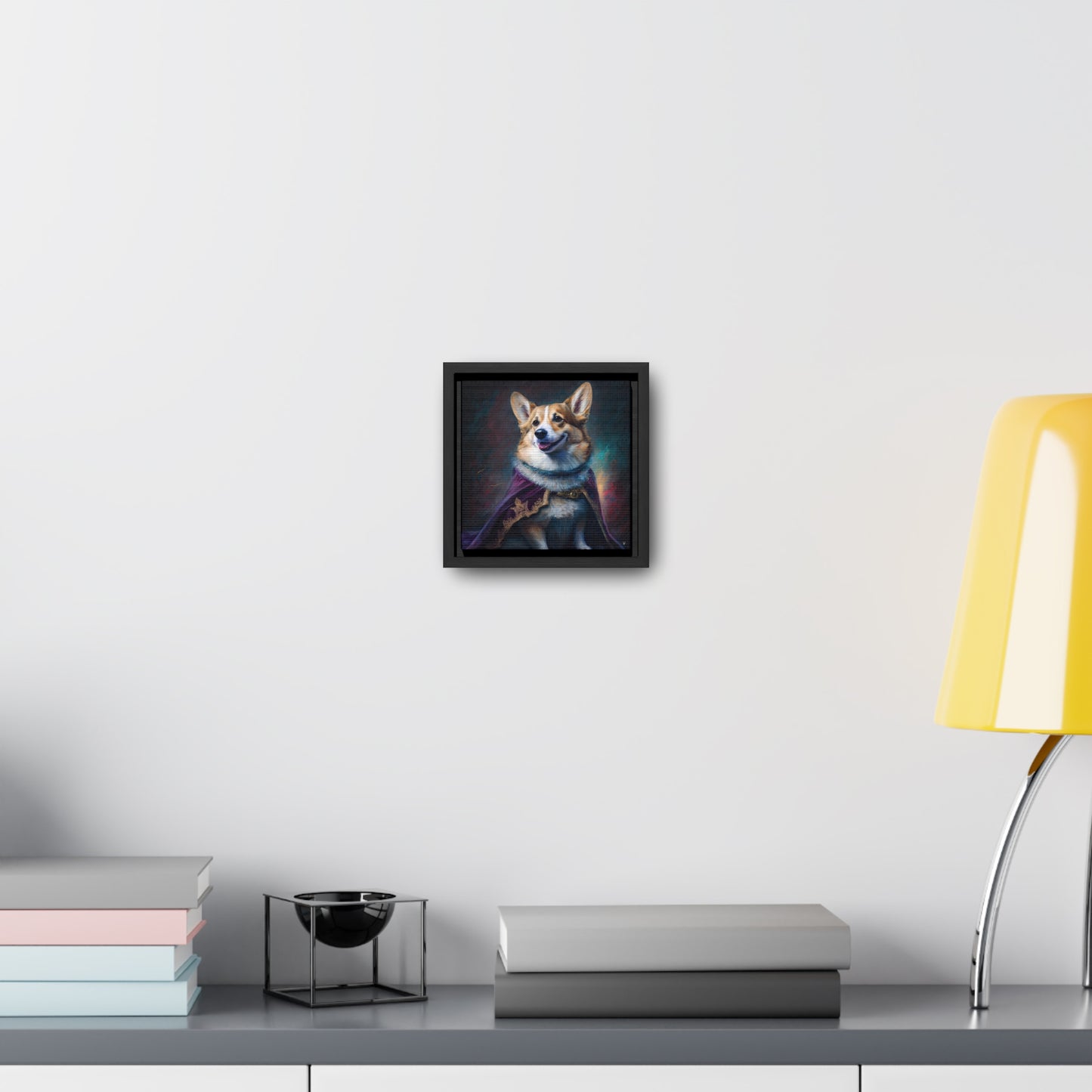 Corgi Royalty - Framed on Canvas