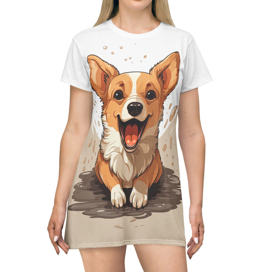 Corgi Cuteness - T-Shirt Dress