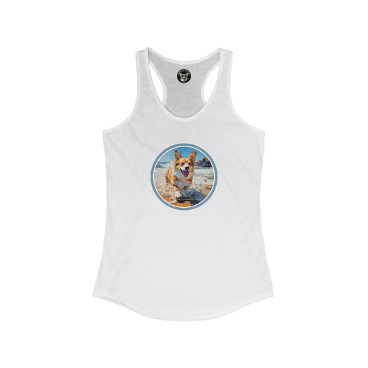 Coastal Corgi - Racerback Tank