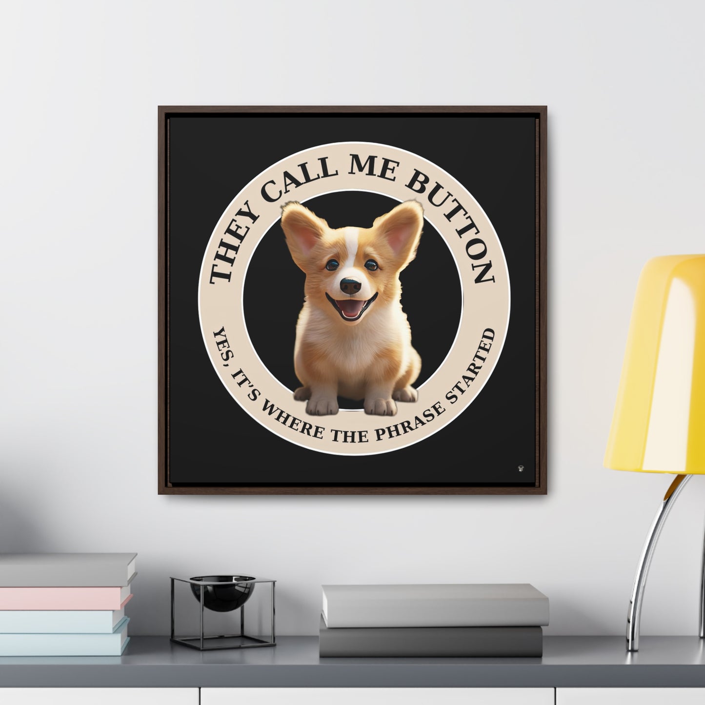 Cute as a Button - Framed on Canvas