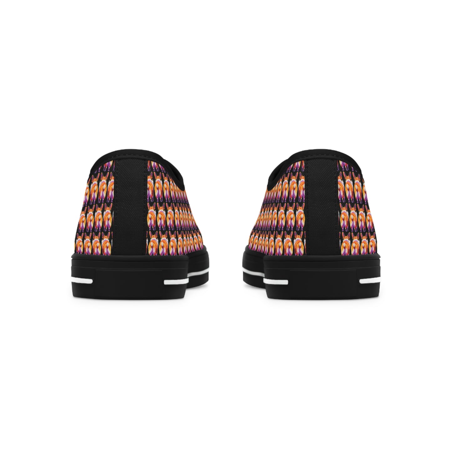 Corgi Butt Mosaic - Women's Low Top Sneakers