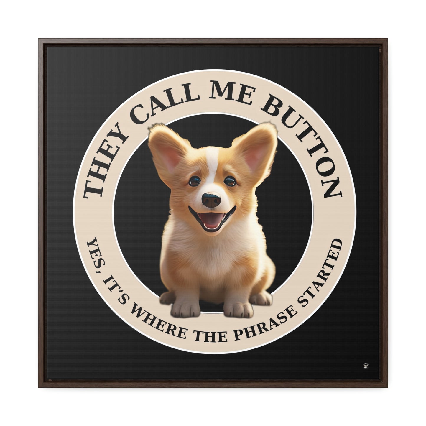 Cute as a Button - Framed on Canvas