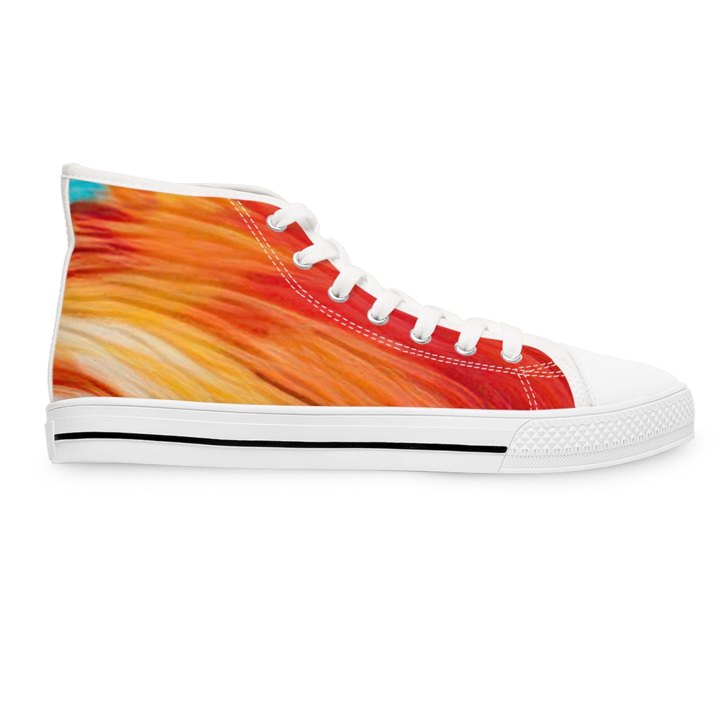 Peekaboo Corgi Vibrant Artistic Women's High Top Casual Canvas Sneakers