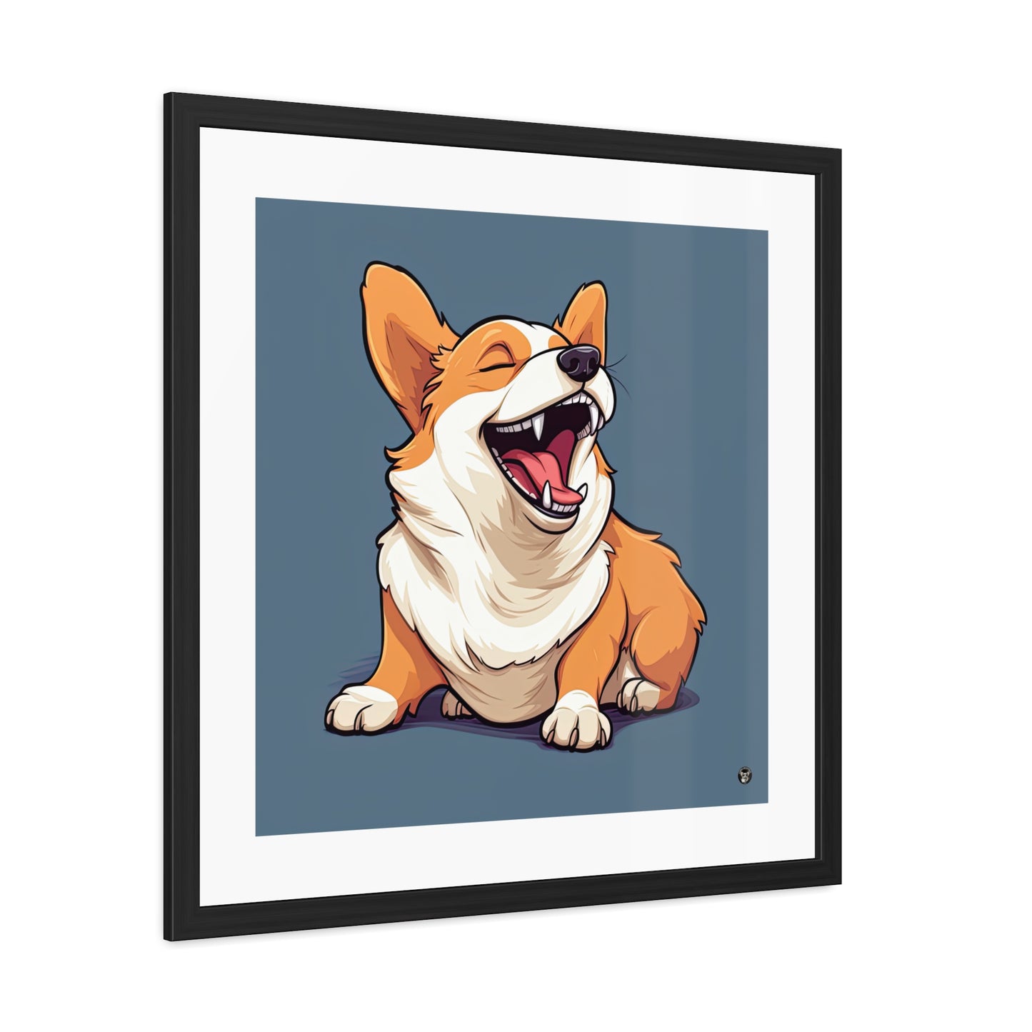 Impression encadrée : Corgi comique