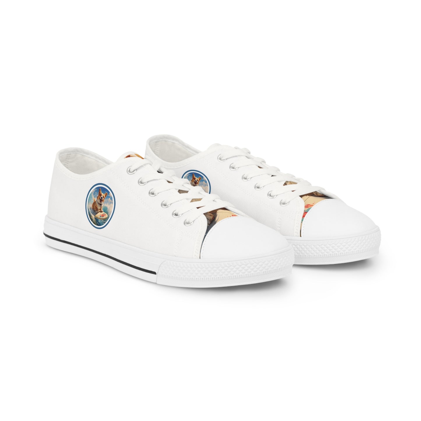 Cowabunga Corgi - Men's Low Top Sneakers