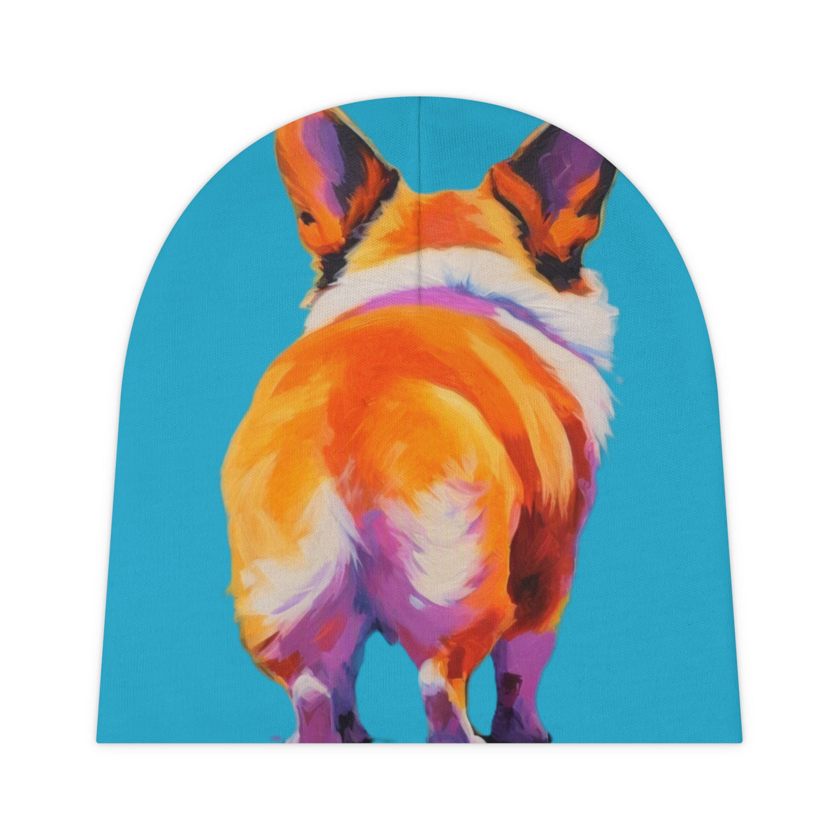 Corgi Butt Artistic Portrait Baby Beanie