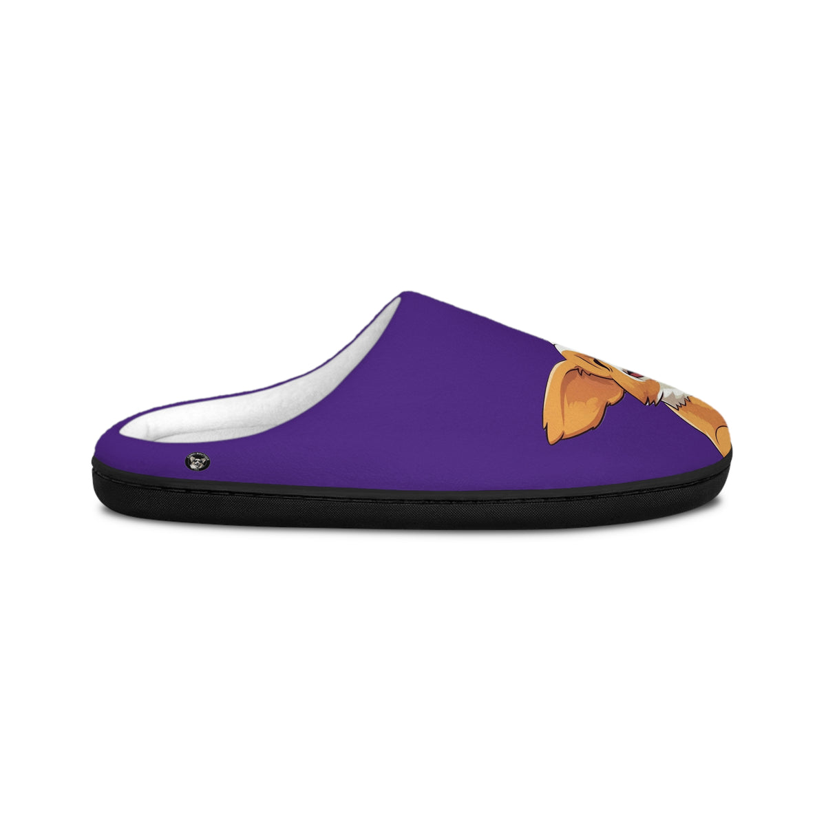 Jolly Jiggling Animated Corgi Slippers - Men's Purple House Shoes