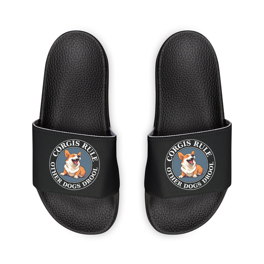 Corgis Rule...Other Dogs Drool - Men's Slide Sandals
