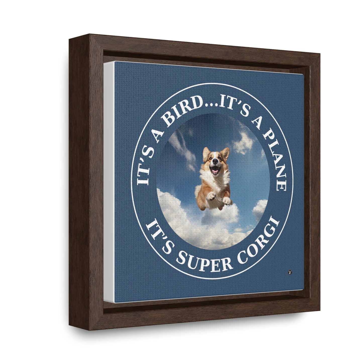 Super Corgi - Framed on Canvas